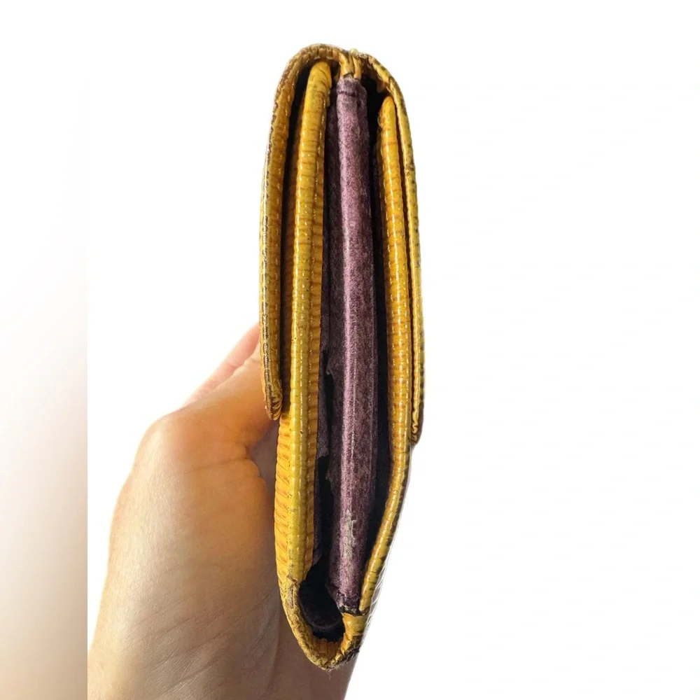 Louis Vuitton Vintage Epi Wallet – Jaune Yellow w/ Purple Interior